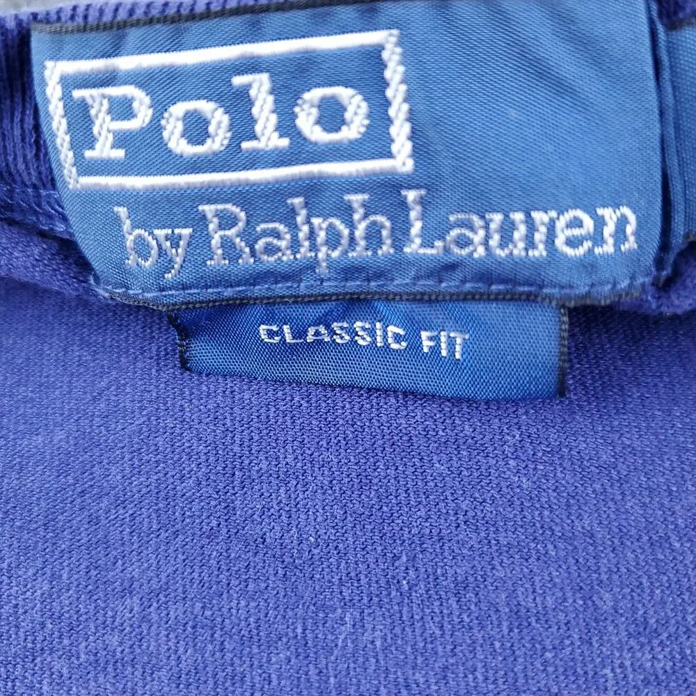 Vtg Polo Ralph Lauren TShirt Men XL TG Surf Club Pacific Coast Blue Stencil Navy